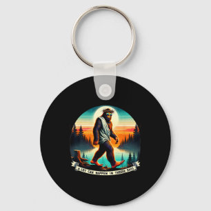 A Lot Can Happen In Three Days Vintage Easter Bigf Key Ring