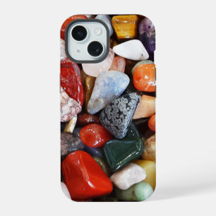 a lot of beautifully coloured stones iPhone 15 case