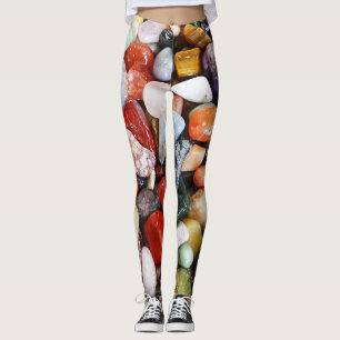 a lot of beautifully coloured stones leggings