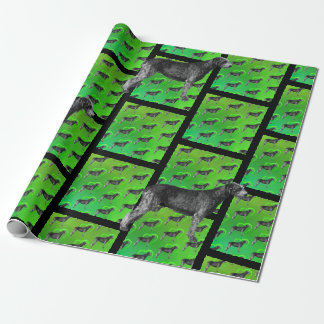 A lot of Black Irish Wolfhounds   Wrapping Paper