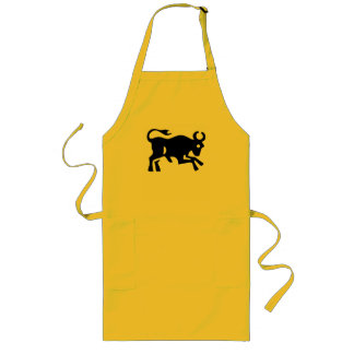 A Lot of Bull visual Black Bovine cattle cow T-Sh Long Apron
