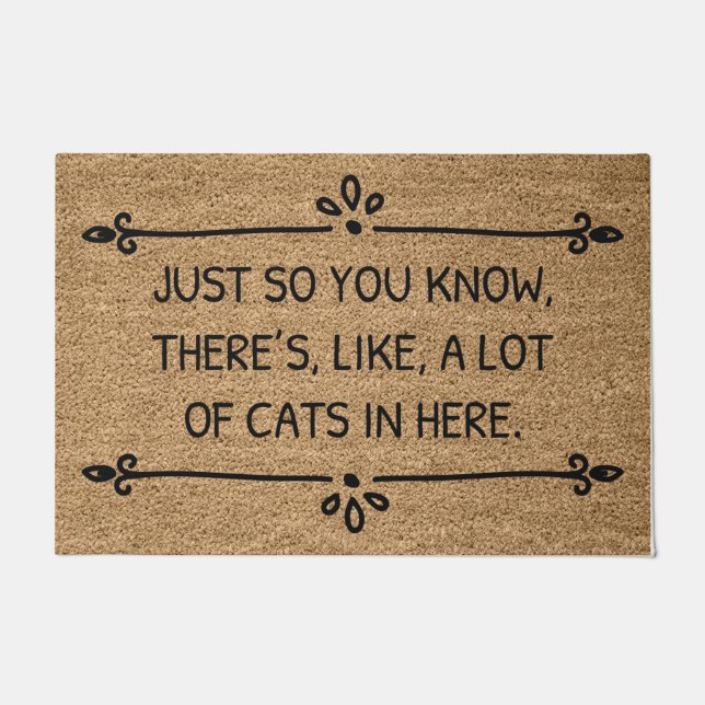 A Lot Of Cats In Here Doormat (Front)