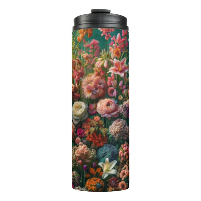 a lot of flowers thermal tumbler (Front)