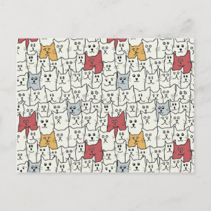 A lot of funny cats postcard
