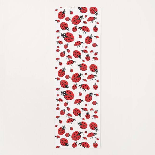 A lot of Ladybugs Lucky Pattern  Yoga Mat (Front)