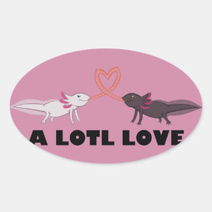 a lotl love oval sticker