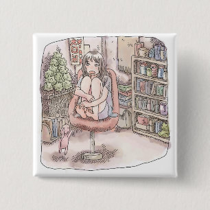 a lottery 15 cm square badge