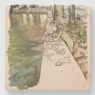 a lottery stone coaster