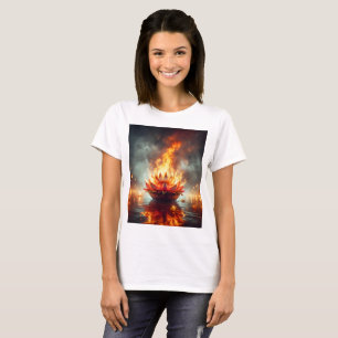 a lotus flower is floating in the water with T-Shirt