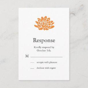 A Lotus Flower RSVP (orange)