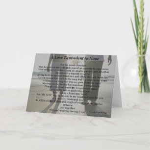 A Love Equivalent to None - greeting card
