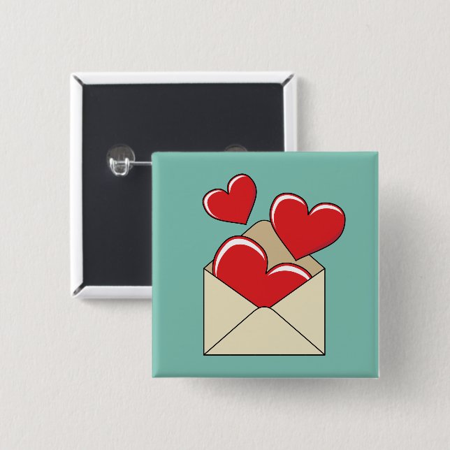 A Love Letter 15 Cm Square Badge (Front & Back)