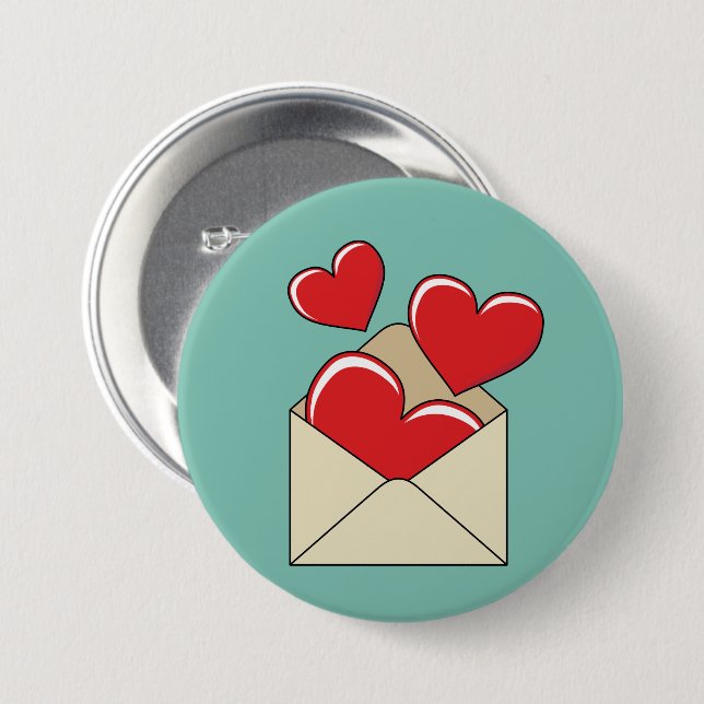 A Love Letter 7.5 Cm Round Badge (Front & Back)