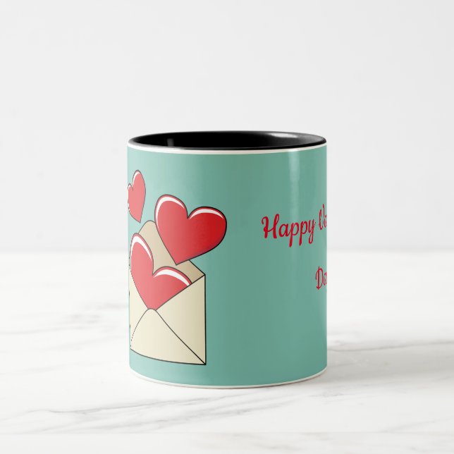 A Love Letter | Add Your Text Two-Tone Coffee Mug (Center)
