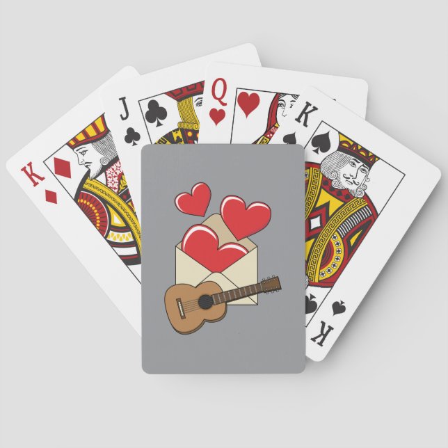 A Love Letter and A Guitar for You Playing Cards (Back)