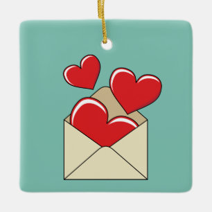 A Love Letter Ceramic Ornament