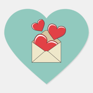 A Love Letter Heart Sticker