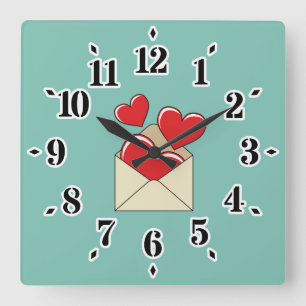 A Love Letter Square Wall Clock