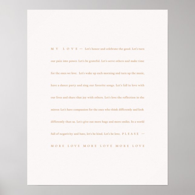 A LOVE LETTER TO FAMILY Poster Print (Front)