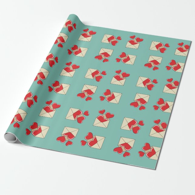 A Love Letter Wrapping Paper (Unrolled)