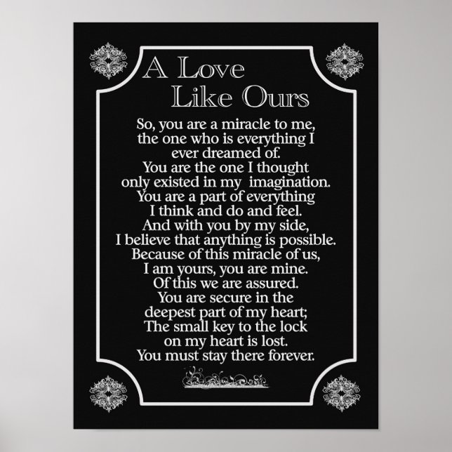 A LOVE LIKE OURS -- Poster print (Front)