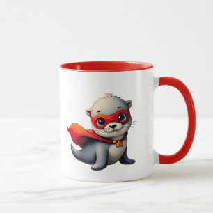 A lovely baby super hero otter. mug