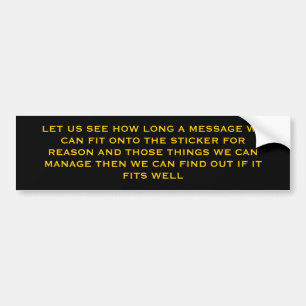 A Lovely Bumper Sticker