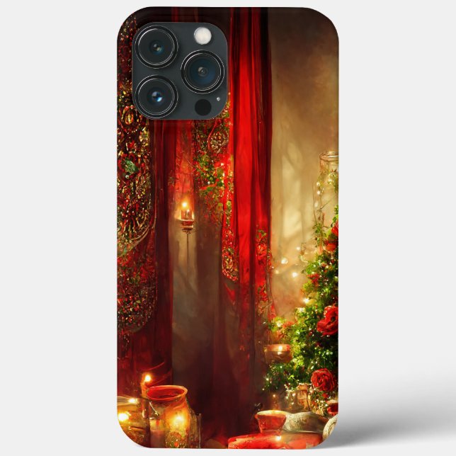 A lovely Christmas tree fireside Case-Mate iPhone Case (Back)