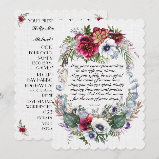 A Lovely Day For A Wedding Invitation (Front/Back)