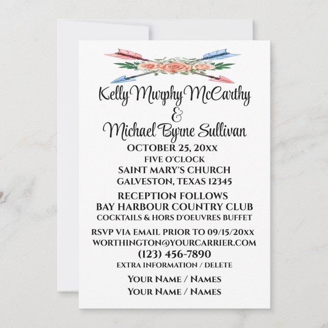 A Lovely Day For A Wedding - Invitation (Front)