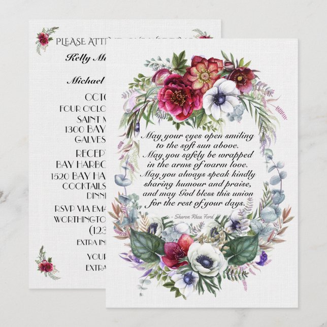 A Lovely Day For A Wedding Invitation (Front/Back)