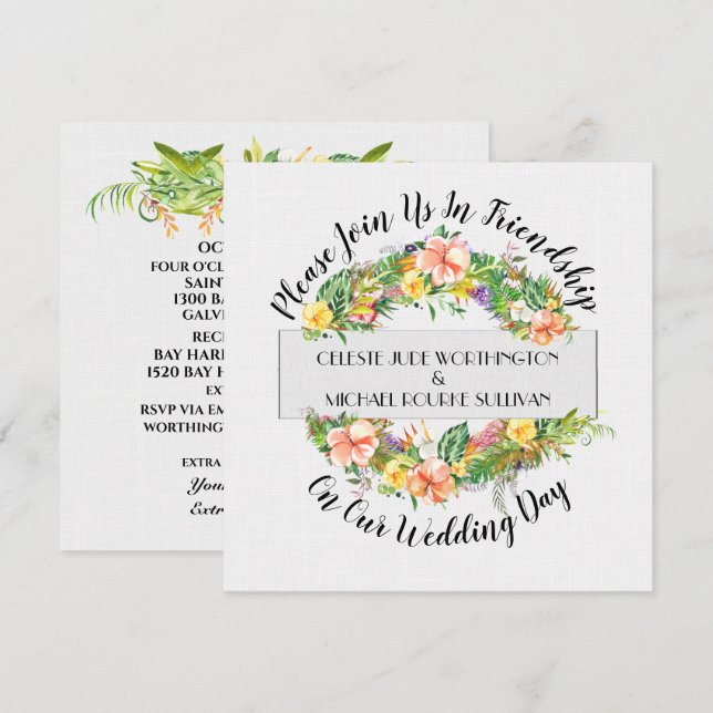 A Lovely Day For A Wedding Invitation (Front/Back)