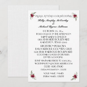 A Lovely Day For A Wedding - Invitation