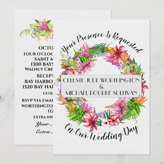 A Lovely Day For A Wedding - Invitation (Front/Back)