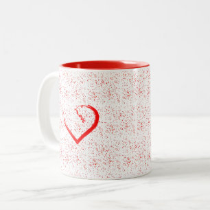 A Lovely Heart Two-Tone Coffee Mug
