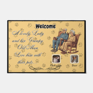 A Lovely Lady and Grumpy old man Doormat
