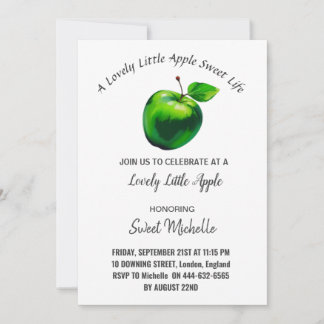 a lovely little apple sweet life Invitation