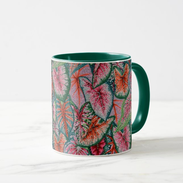 A lovely Philip Jacobs Fabric Caladium mug (Front Right)