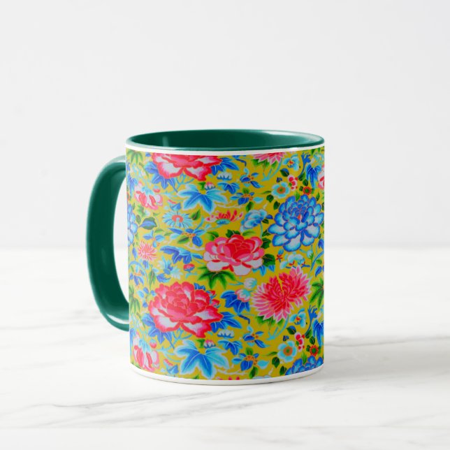A Lovely Philip Jacobs Fabric Peony Mug (Front Left)
