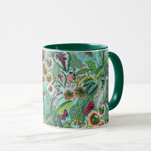 A lovely Philip Jacobs Fabric Tropical Leaves mug (Front Right)