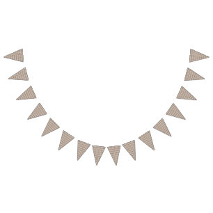 A lovely pink and brown patterned background featu bunting