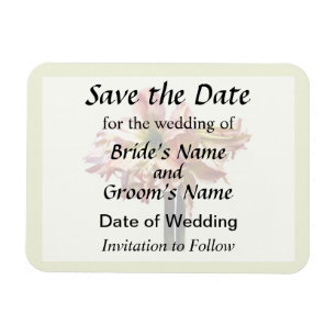 A Lovely Pink and White Amaryllis Save the Date Magnet