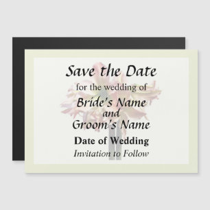 A Lovely Pink and White Amaryllis Save the Date Magnetic Invitation
