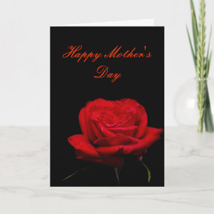 A Lovely Red Rose Mother's Day Card