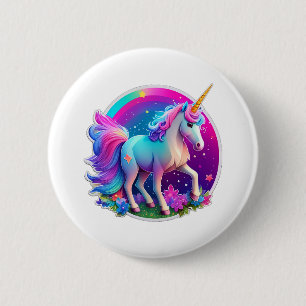 A Lovely Unicorn  6 Cm Round Badge