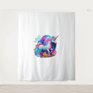 A Lovely Unicorn Sticker Tapestry