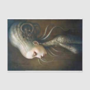 A lovely woman with tentacle hair tissue paper