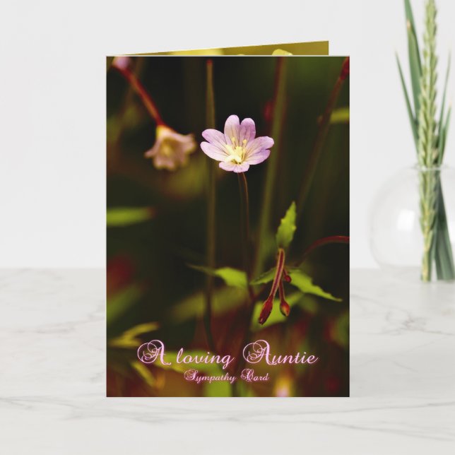 A loving Auntie, sympathy card (Front)