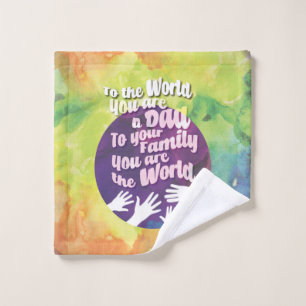 A loving Dad Wash Cloth