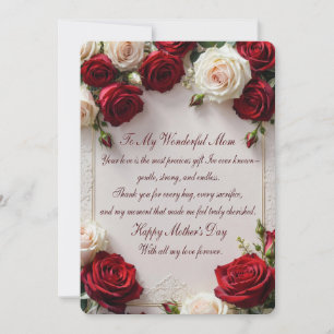 A Loving Mother’s Day Sentiment Holiday Card